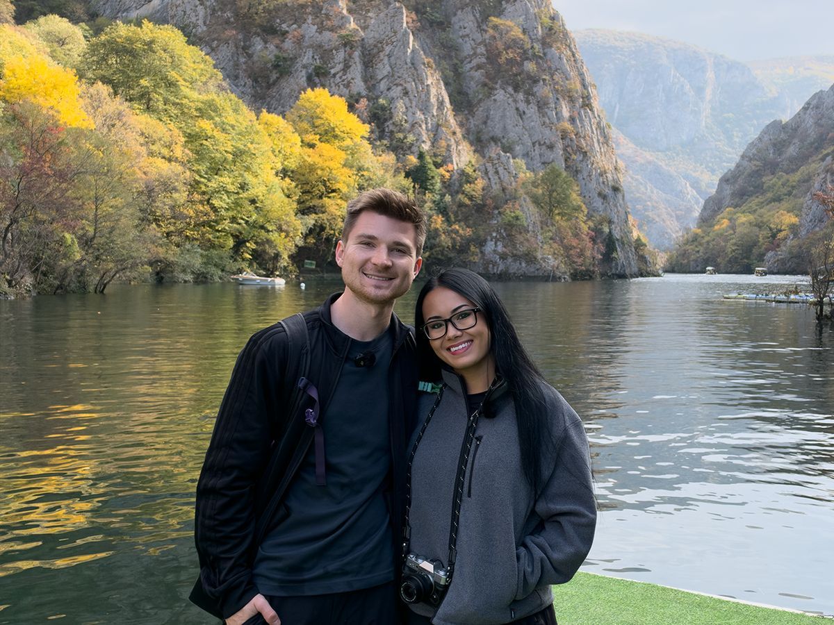 Alex and Megan at Matka Canyon near Skopje, North Macedonia